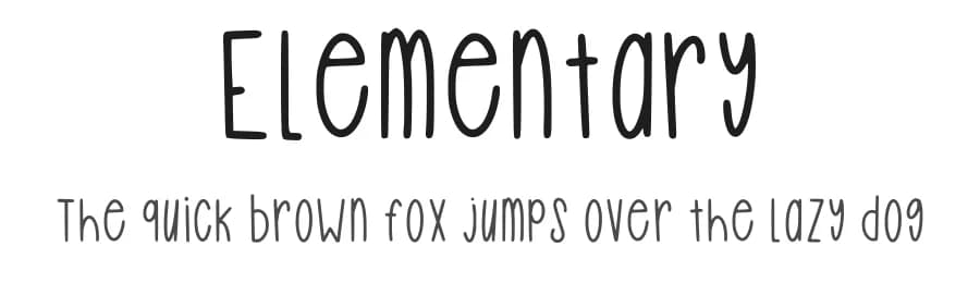 Elementary by Jes — Script Handwritten Font