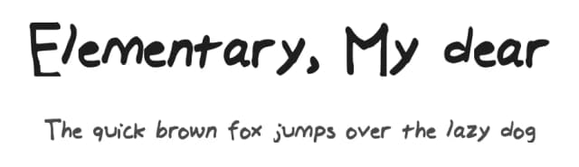 Elementary, My dear by The Font Man — Script Handwritten Font