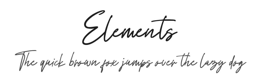 Elements by Creatype Studio — Script Handwritten Font