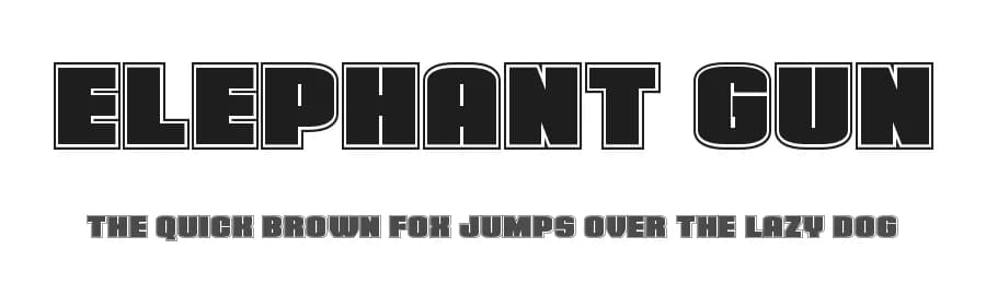 Elephant Gun by Iconian Fonts — Sans Serif Font