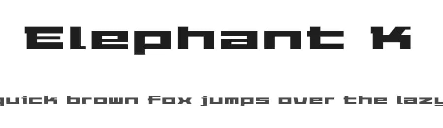 Elephant K by Designer's High — Dingbats Font