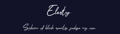 Elesty by Sweet salty — Script Handwritten Font — thumbnail 2