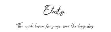 Elesty by Sweet salty — Script Handwritten Font — thumbnail 1