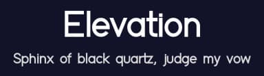 Elevation by Geronimo Font Studios — Sans Serif Font — thumbnail 2