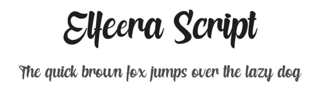 Elfeera Script by Arie Iskandar — Script Handwritten Font