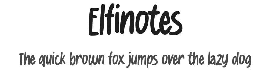 Elfinotes by Gassstype — Script Handwritten Font