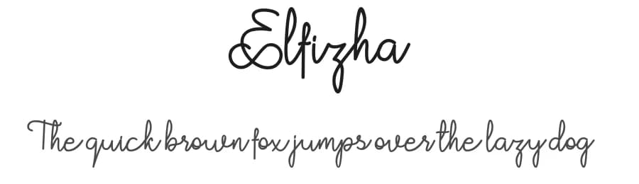 Elfizha by Minetype Studio — Script Handwritten Font