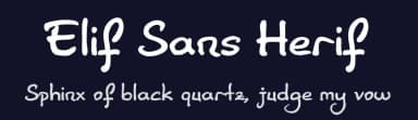 Elif Sans Herif by Ozgur Serdar — Script Handwritten Font — thumbnail 2