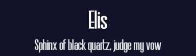 Elis by Matias Romero — Sans Serif Font — thumbnail 2