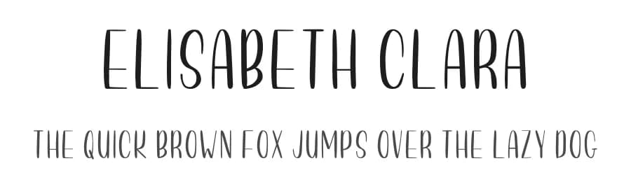 Elisabeth Clara by Dominique Demetz — Script Handwritten Font