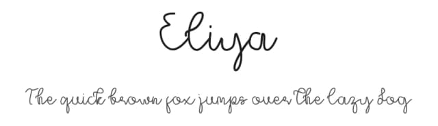 Eliya by Muksal Creative — Script Handwritten Font