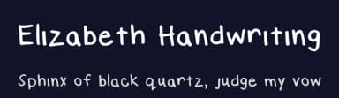 Elizabeth Handwriting by Elizabeth Escott — Script Handwritten Font — thumbnail 2