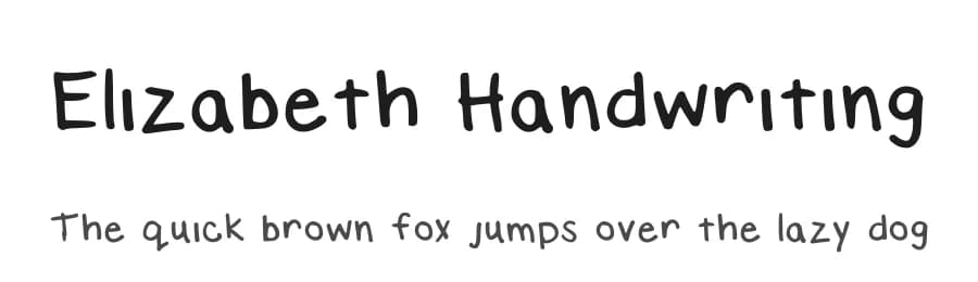 Elizabeth Handwriting by Elizabeth Escott — Script Handwritten Font — preview 1
