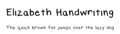 Elizabeth Handwriting by Elizabeth Escott — Script Handwritten Font — thumbnail 1