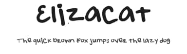 Elizacat by Elizabeth Brown — Script Handwritten Font — thumbnail 1