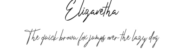 Elizavetha by Tsabit Latief — Script Handwritten Font