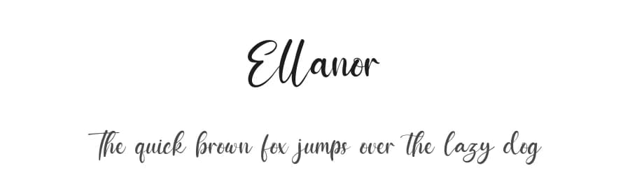 Ellanor by Kong Font — Script Handwritten Font