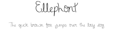 Ellephont by Scott Aneloski — Script Handwritten Font — thumbnail 1