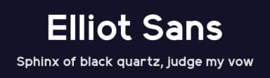 Elliot Sans by Rachel San — Sans Serif Font — thumbnail 2