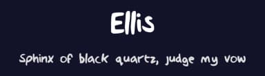 Ellis by Dave Ellis — Script Handwritten Font — thumbnail 2