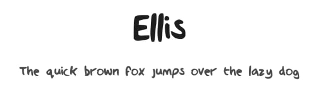 Ellis by Dave Ellis — Script Handwritten Font