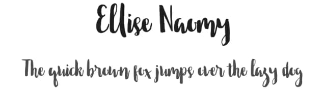 Ellise Naomy by Tegaki Script — Script Handwritten Font