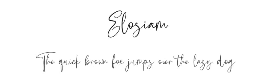 Elosiam by Maulana Creative — Script Handwritten Font