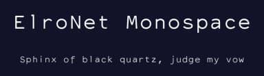 ElroNet Monospace by Shmuel Guttman — Sans Serif Font — thumbnail 2