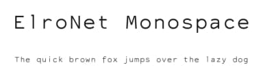 ElroNet Monospace by Shmuel Guttman — Sans Serif Font — thumbnail 1