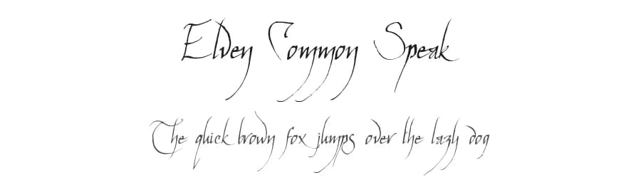 Elven Common Speak by Nancy Lorenz — Dingbats Font