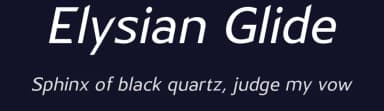 Elysian Glide by Aleksey Ryabov — Sans Serif Font — thumbnail 2