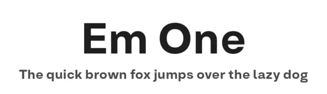 Em One by Type Forward Foundry — Sans Serif Font