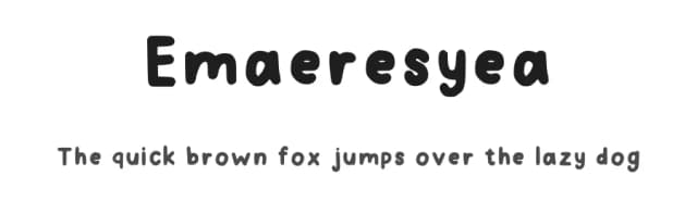 Emaeresyea by Marsya C — Script Handwritten Font