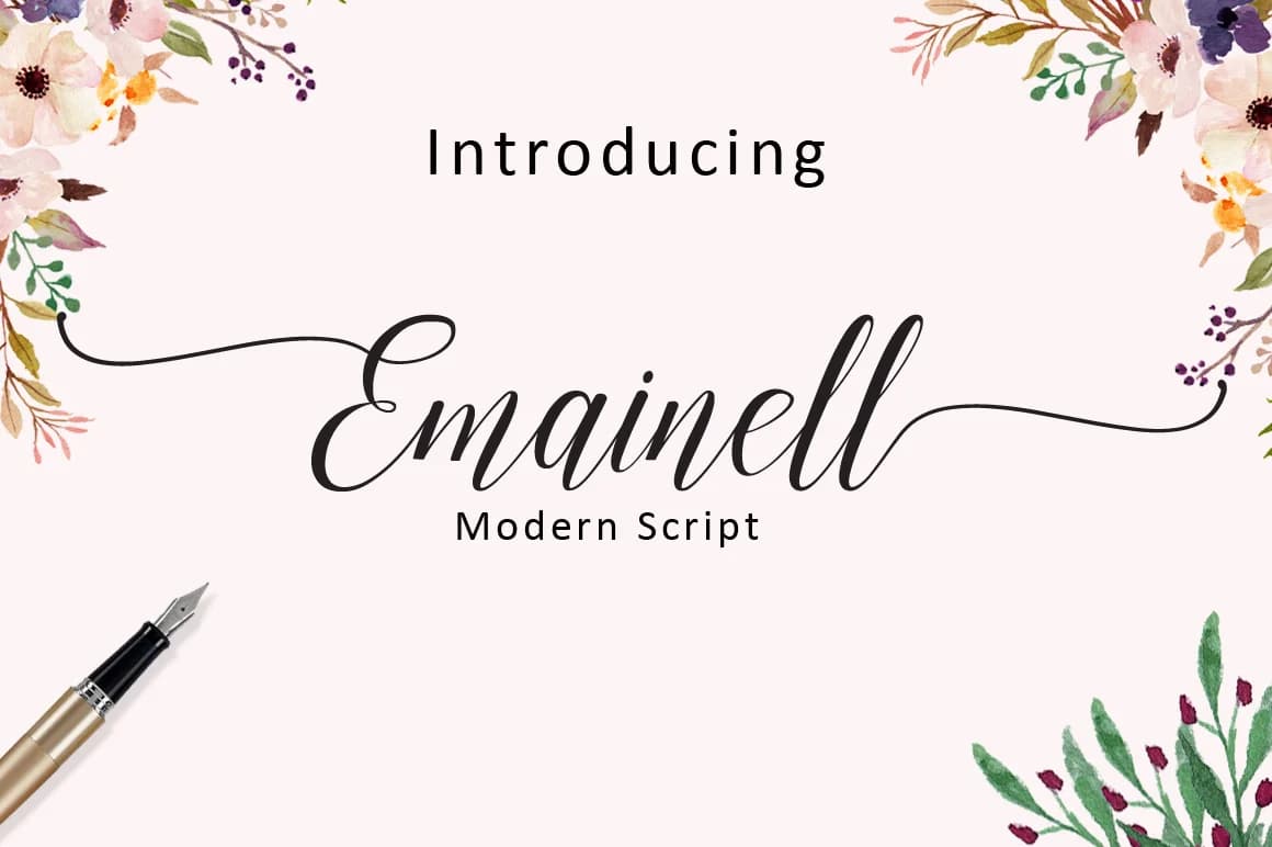 Emainell Font by joelpopon — Script Handwritten Font