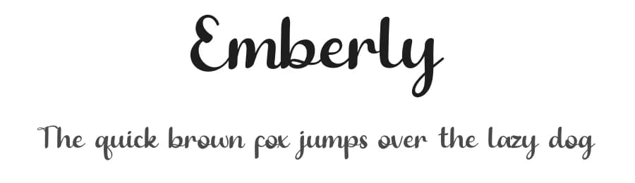 Emberly by Luluk Surotul — Script Handwritten Font