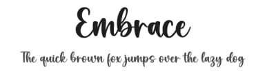 Embrace by Graphix Line Studio — Script Handwritten Font — thumbnail 1