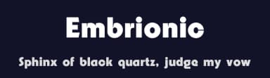 Embrionic by ClaudeP — Sans Serif Font — thumbnail 2