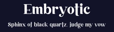 Embryotic by Aluyeah Studio — Sans Serif Font — thumbnail 2