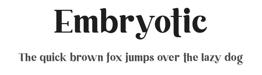 Embryotic by Aluyeah Studio — Sans Serif Font