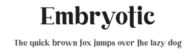 Embryotic by Aluyeah Studio — Sans Serif Font — thumbnail 1
