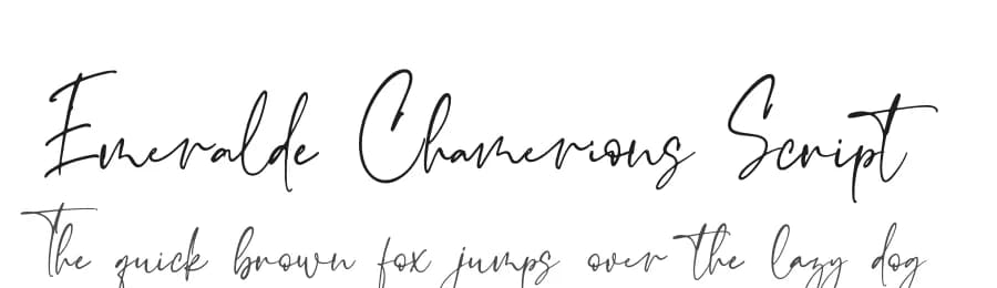 Emeralde Chamerions Script by Almarkhatype — Script Handwritten Font