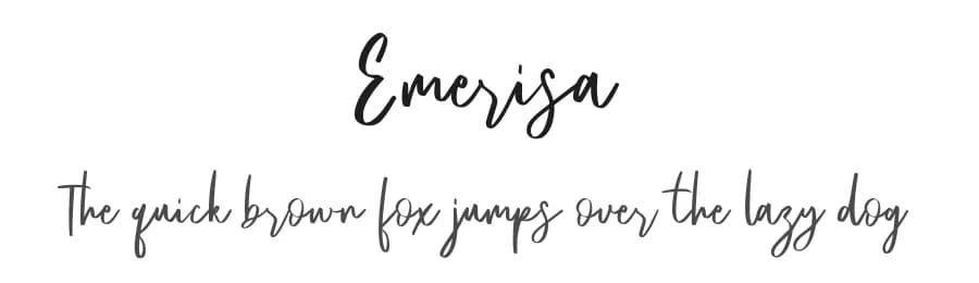Emerisa by Maulana Creative — Script Handwritten Font