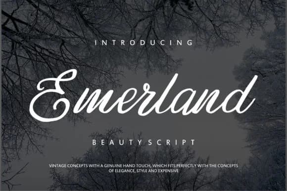 Emerland Font by Vunira — Script Handwritten Font
