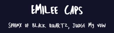 Emilee Caps by Emilee Graverson — Script Handwritten Font — thumbnail 2