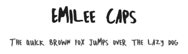 Emilee Caps by Emilee Graverson — Script Handwritten Font — thumbnail 1