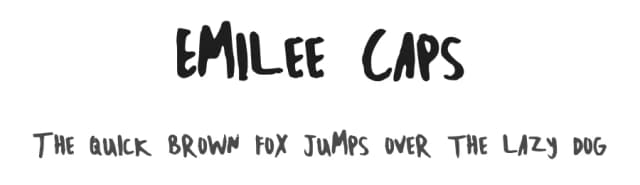 Emilee Caps by Emilee Graverson — Script Handwritten Font
