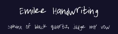 Emilee Handwriting by Emilee Graverson — Script Handwritten Font — thumbnail 2