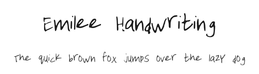 Emilee Handwriting by Emilee Graverson — Script Handwritten Font