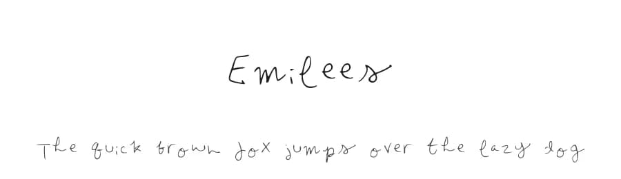 Emilees by Emilee Hanson — Script Handwritten Font