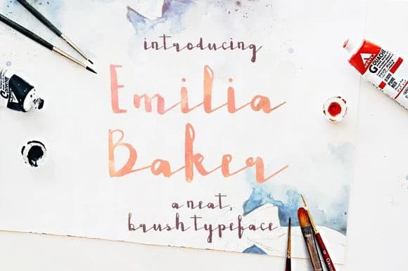 Emilia Baker Font by Blue Robin Design Shop — Script Handwritten Font
